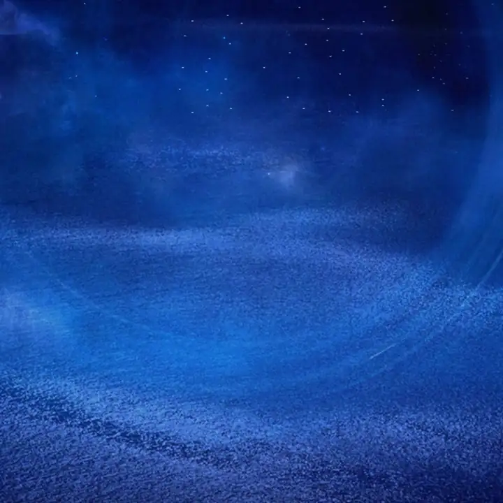Dense blue starfield fading into black