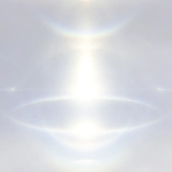 A vertical beam of light with a soft halo
