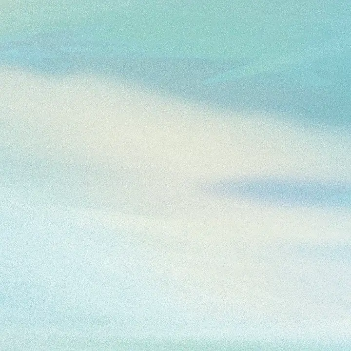 A soft wash of mint and pale blue