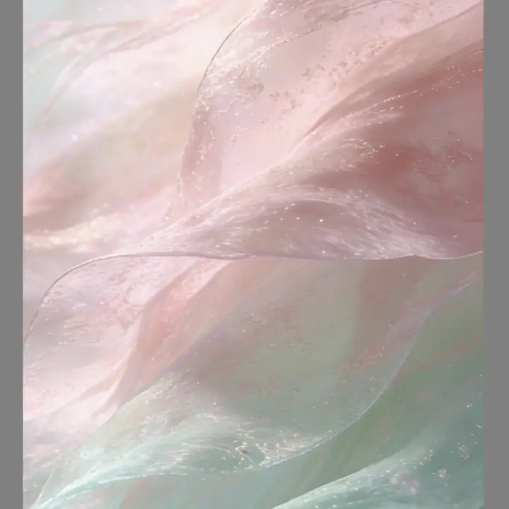 A pale wash of pink meeting green