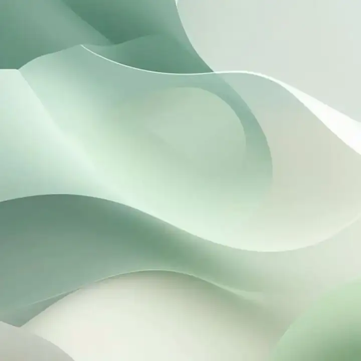 Soft green folds curving into each other