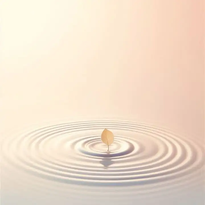 Rings spreading out from one point in water